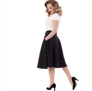 Steady High Waist Swing Skirt
